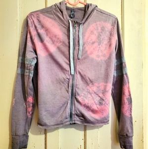 Light Weight Tie Dye Hoodie with Zipper Front